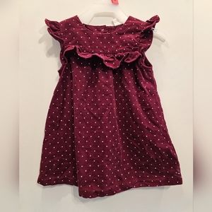 H&M Burgundy Corduroy Dress for baby girl